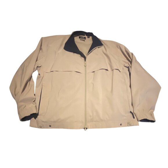 Ashworth Weather Systems Womens Large Water Resistant Beige Zip-Up Jacket - Picture 1 of 14
